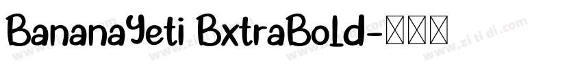 BananaYeti BxtraBold字体转换